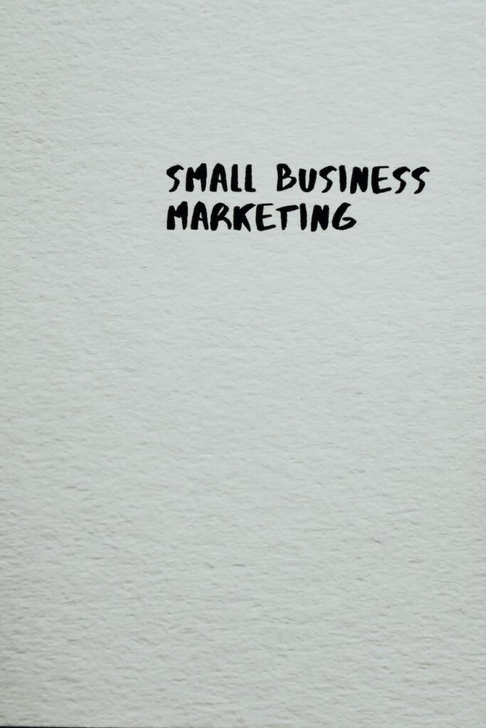 handwritten small business marketing